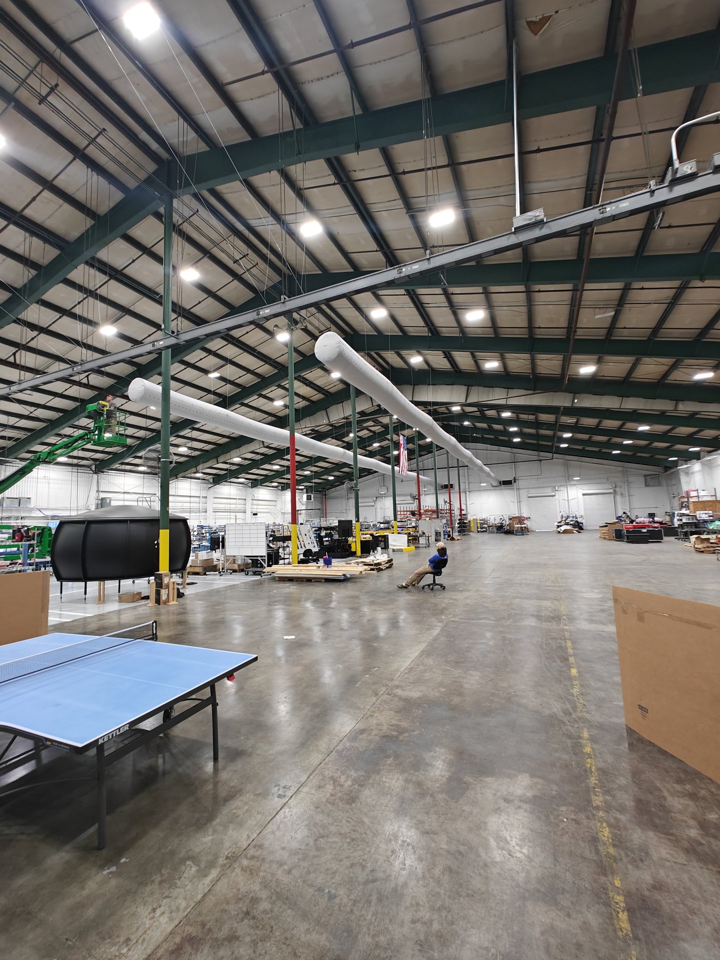 Inside a warehouse on a Death Row pest job