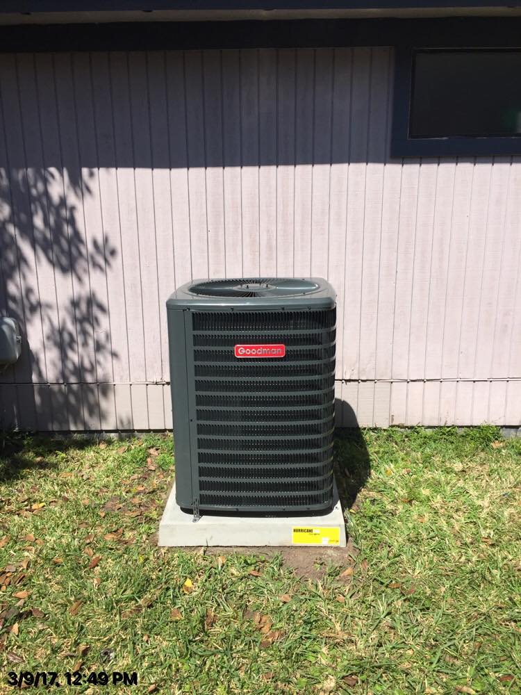 Outdoor condenser installed by Eskimo Brothers Air Conditioning